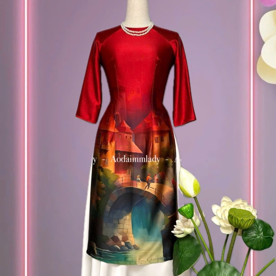 Áo dài cách Tân nữ lụa nam phương