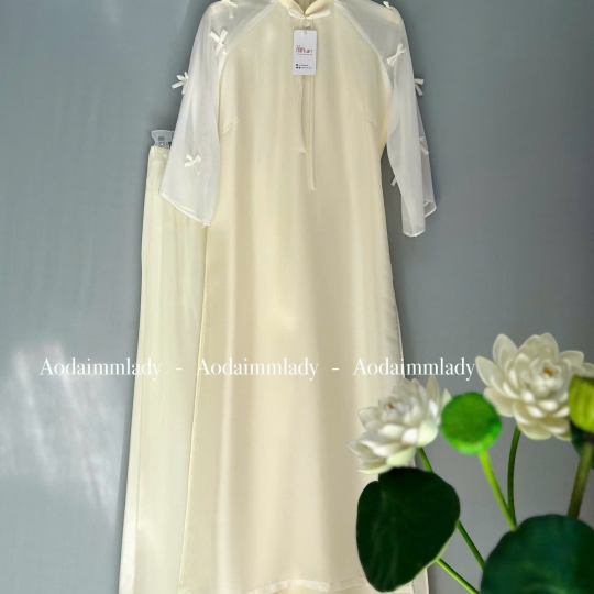 Áo dài cách tân 2 lớp trẻ trung