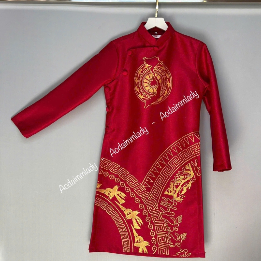 Áo dài nam cách tân vẽ tay cao cấp