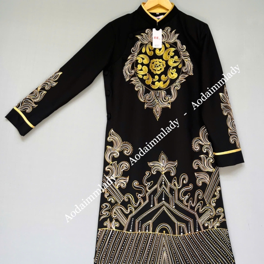 Áo dài nam cách tân vẽ tay cao cấp