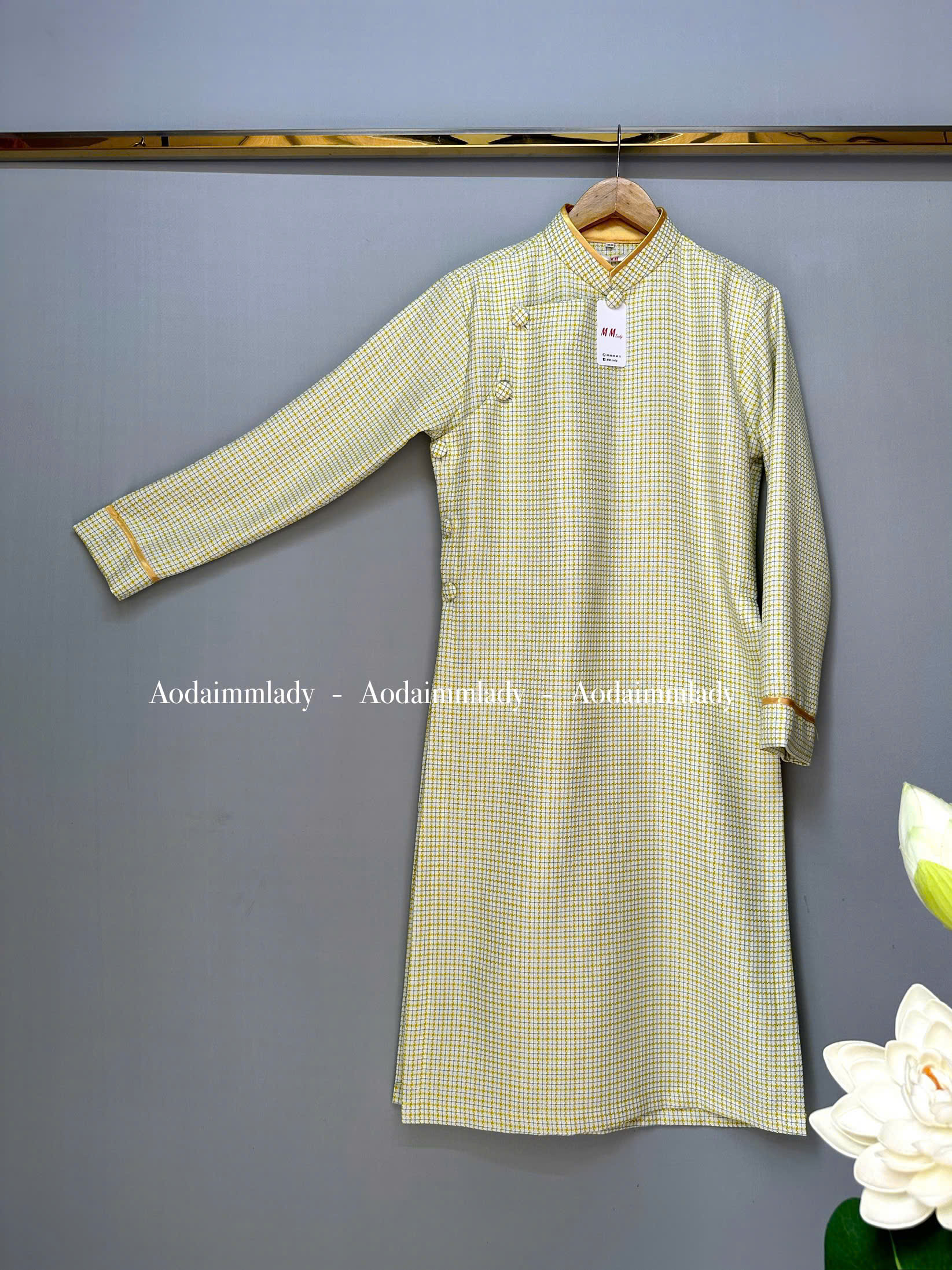 Áo Dài cách tân Nam đơn màu