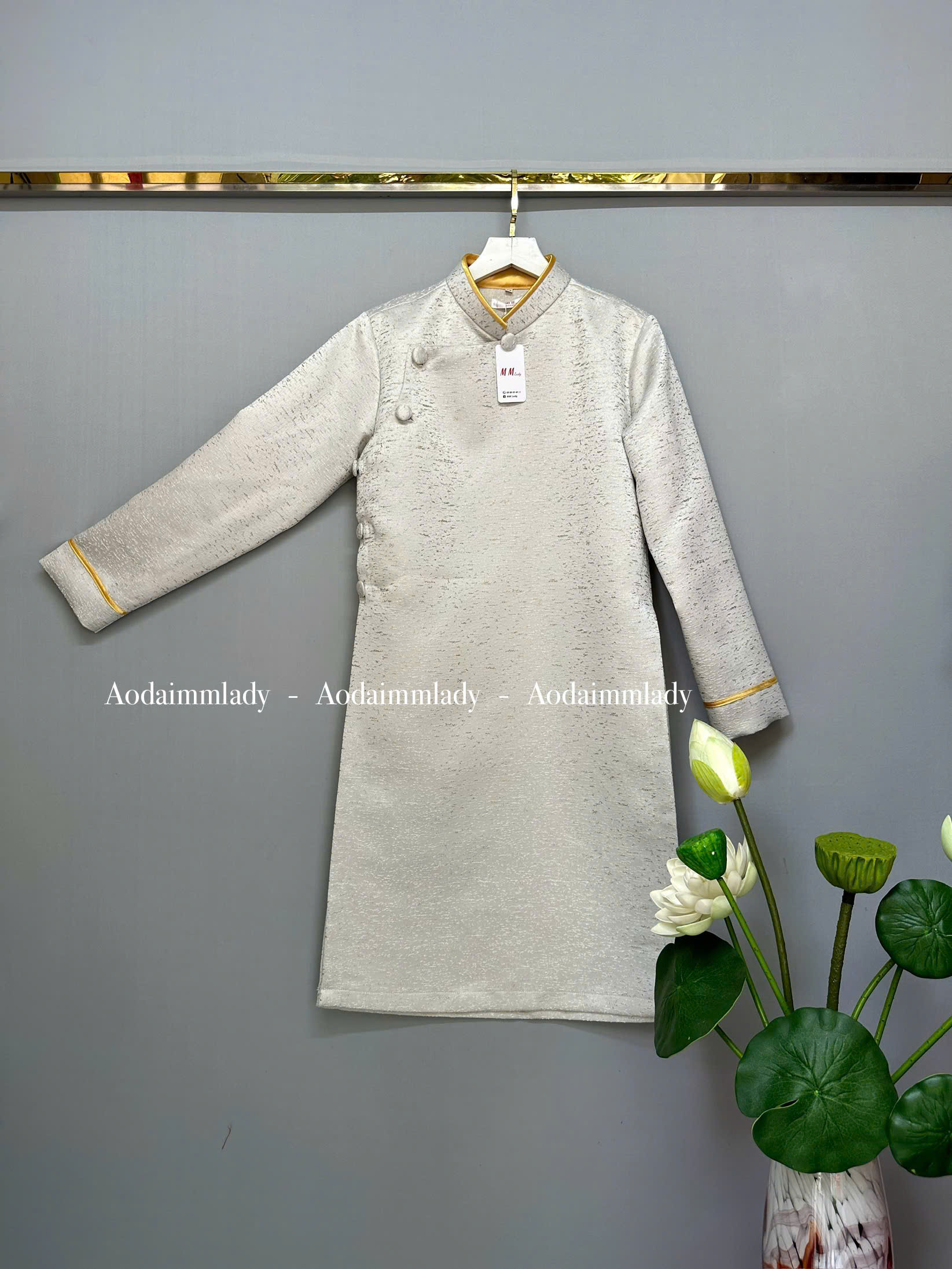 Áo Dài cách tân Nam đơn màu