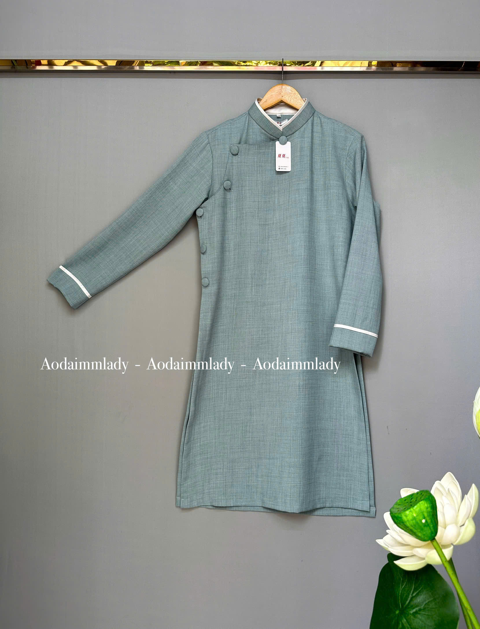 Áo Dài cách tân Nam đơn màu