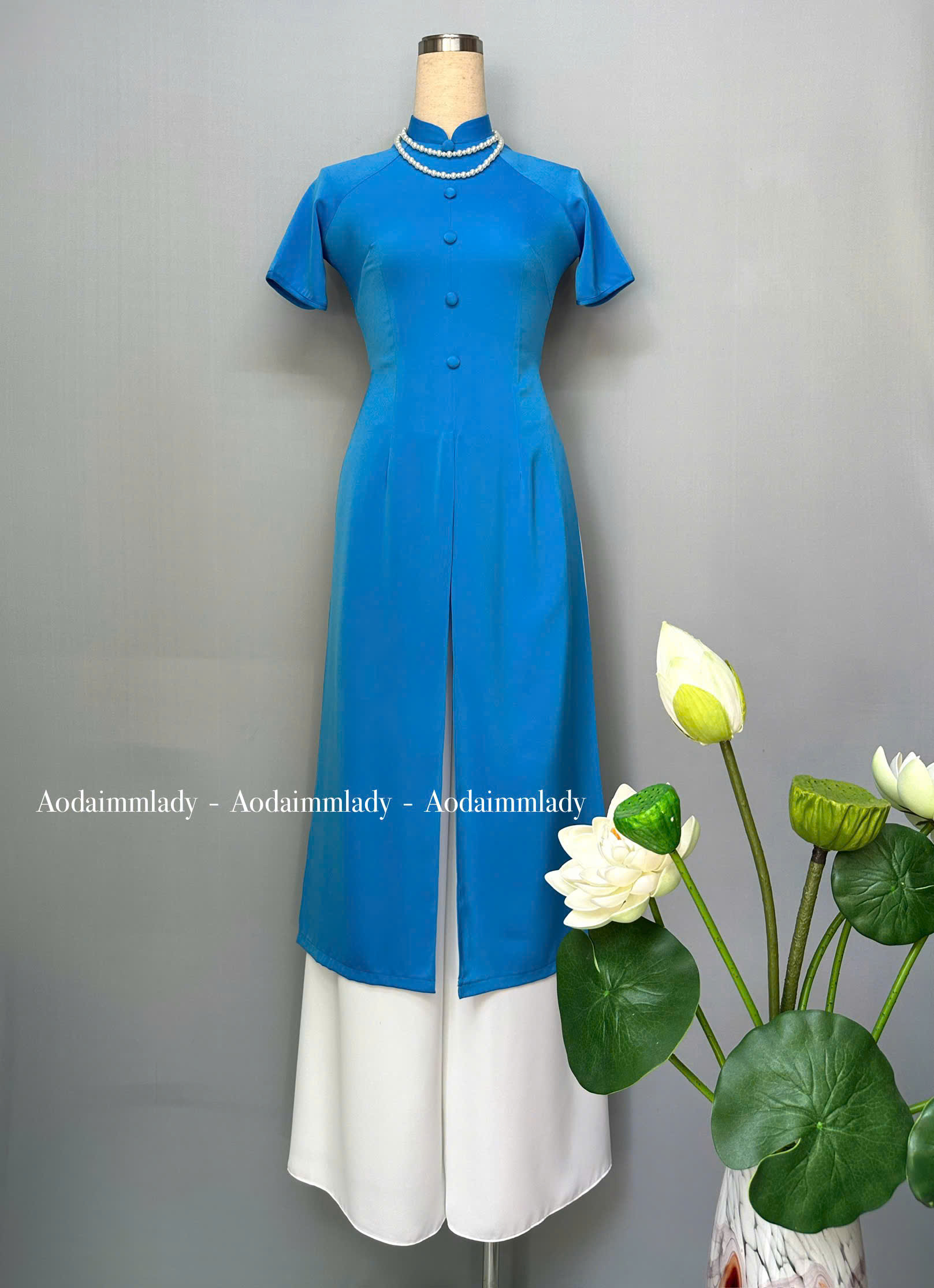 Áo Dài cách tân lụa trơn