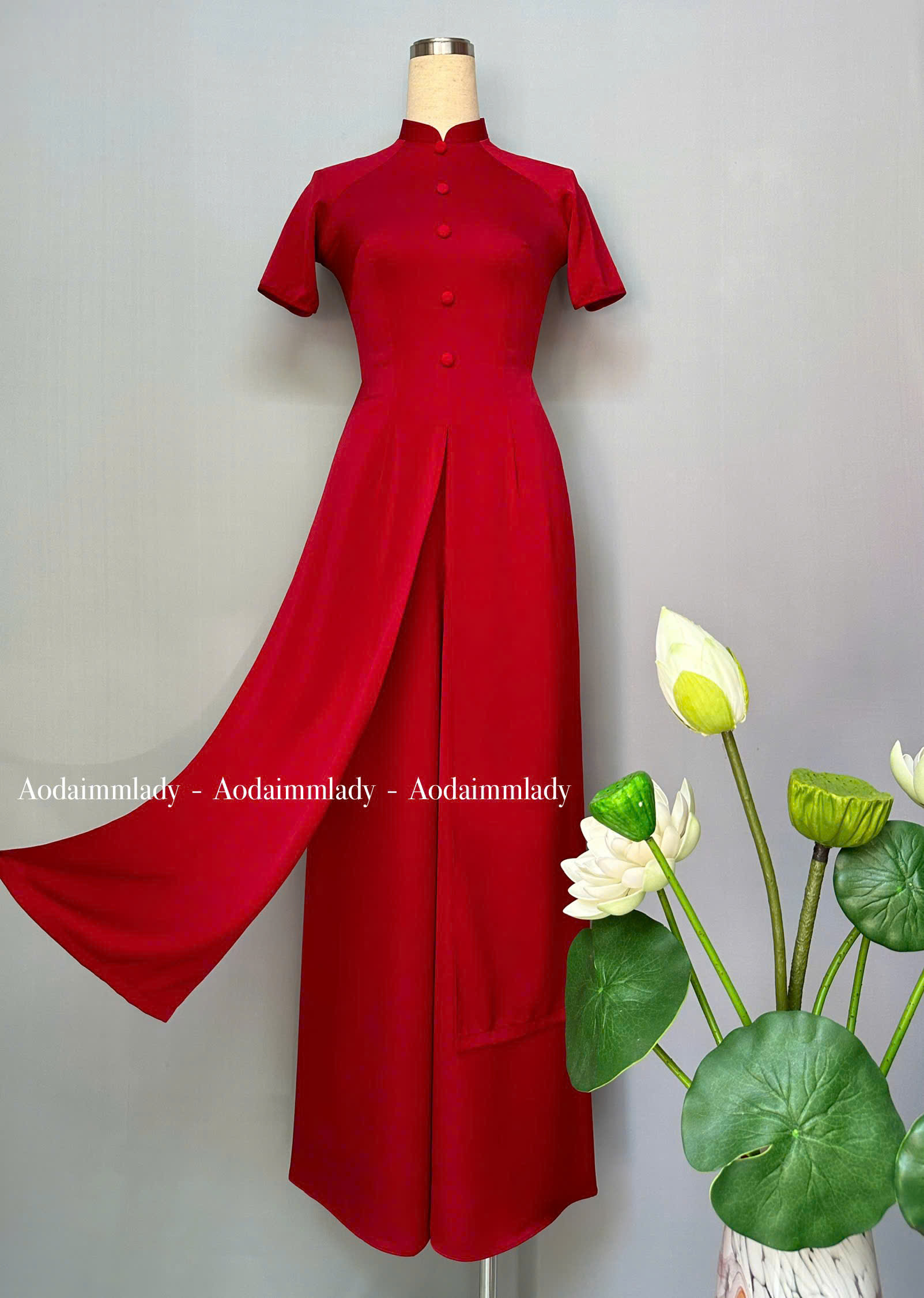 Áo dài cách tân lụa trơn