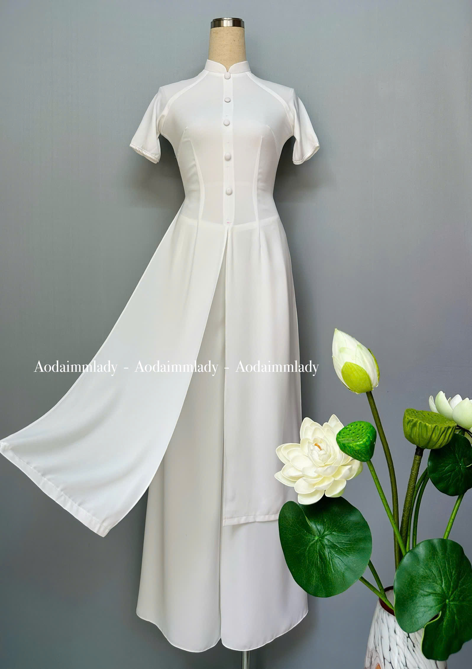 Áo Dài cách tân lụa trơn