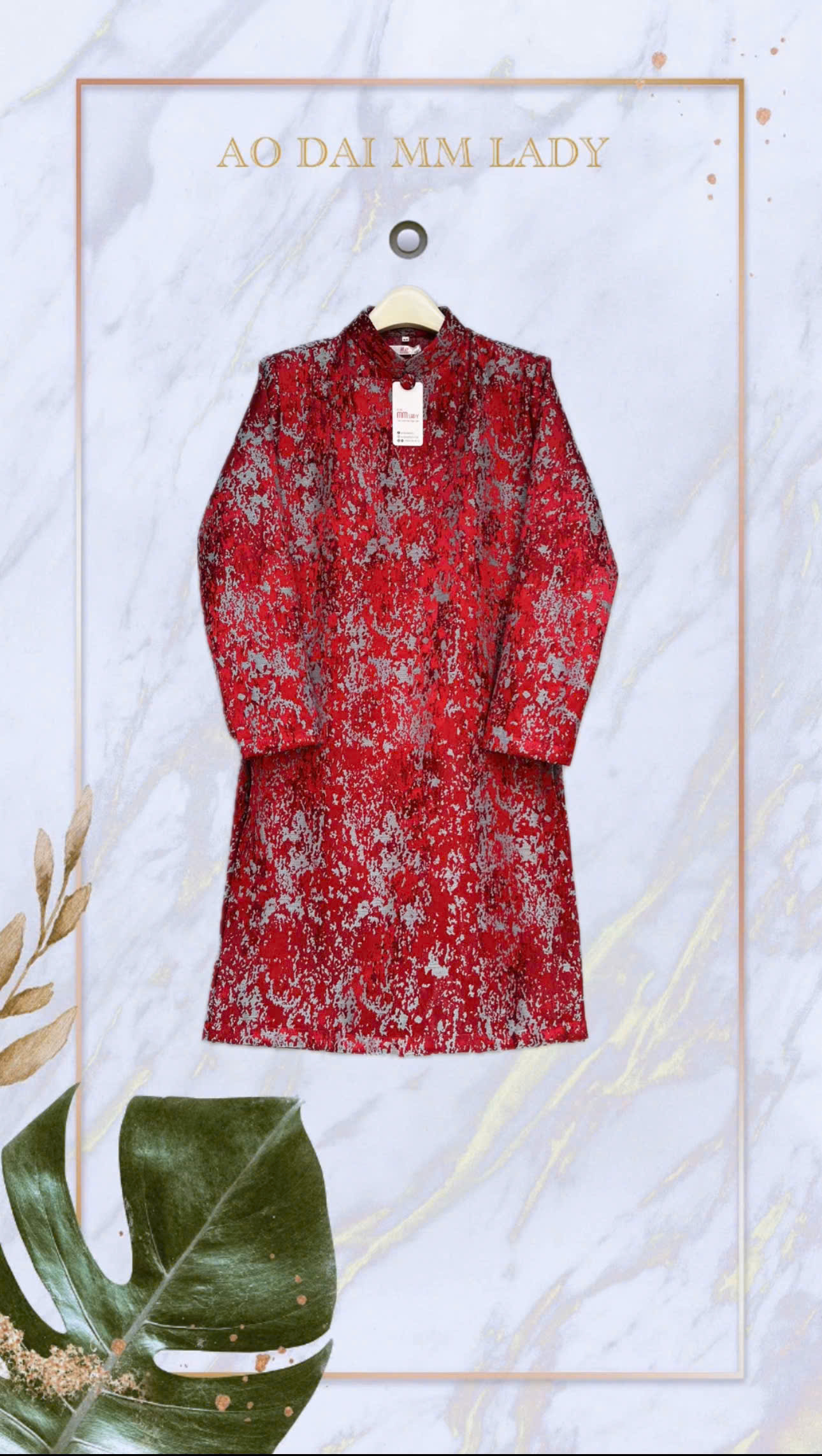 Áo Dài Nam Cách Tân ( Gấm Cao Cấp )